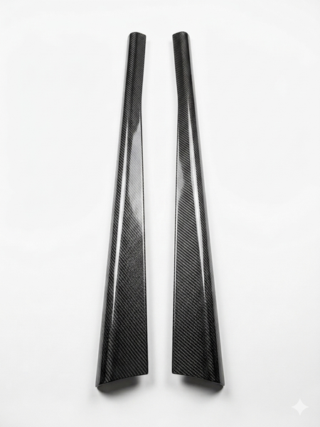 Full Carbon Fiber Running Boards for VW Beetle, Vacuum-Infused Lightweight Upgrade