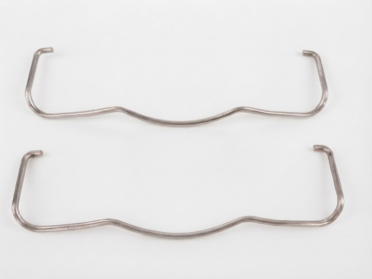 Aftermarket valve cover bales, yellow zinc plated, pair, for air-cooled VW Type 1 engines, Washburn's Metal #E26