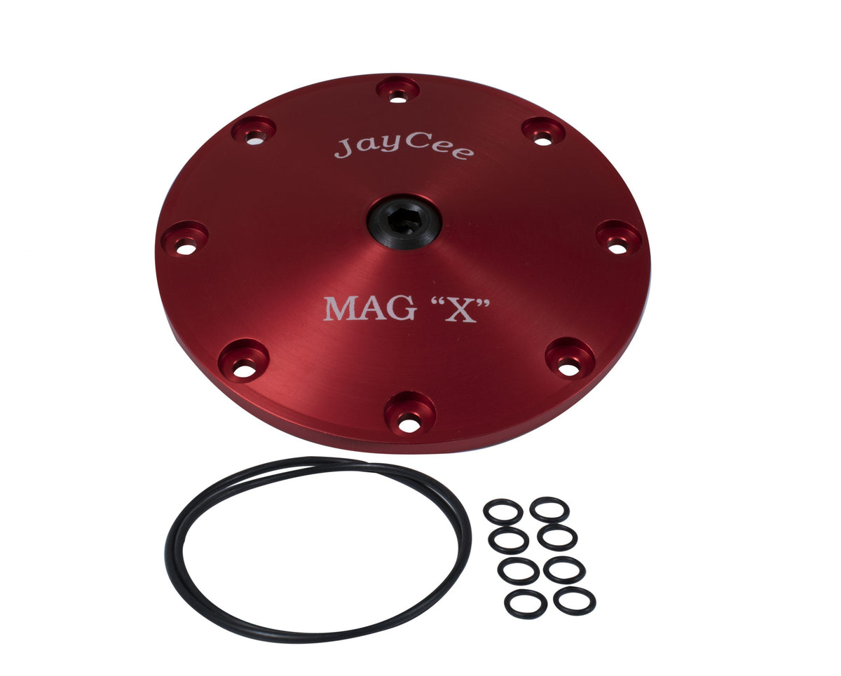 JayCee 8-Bolt Mag X-Plate, Red
