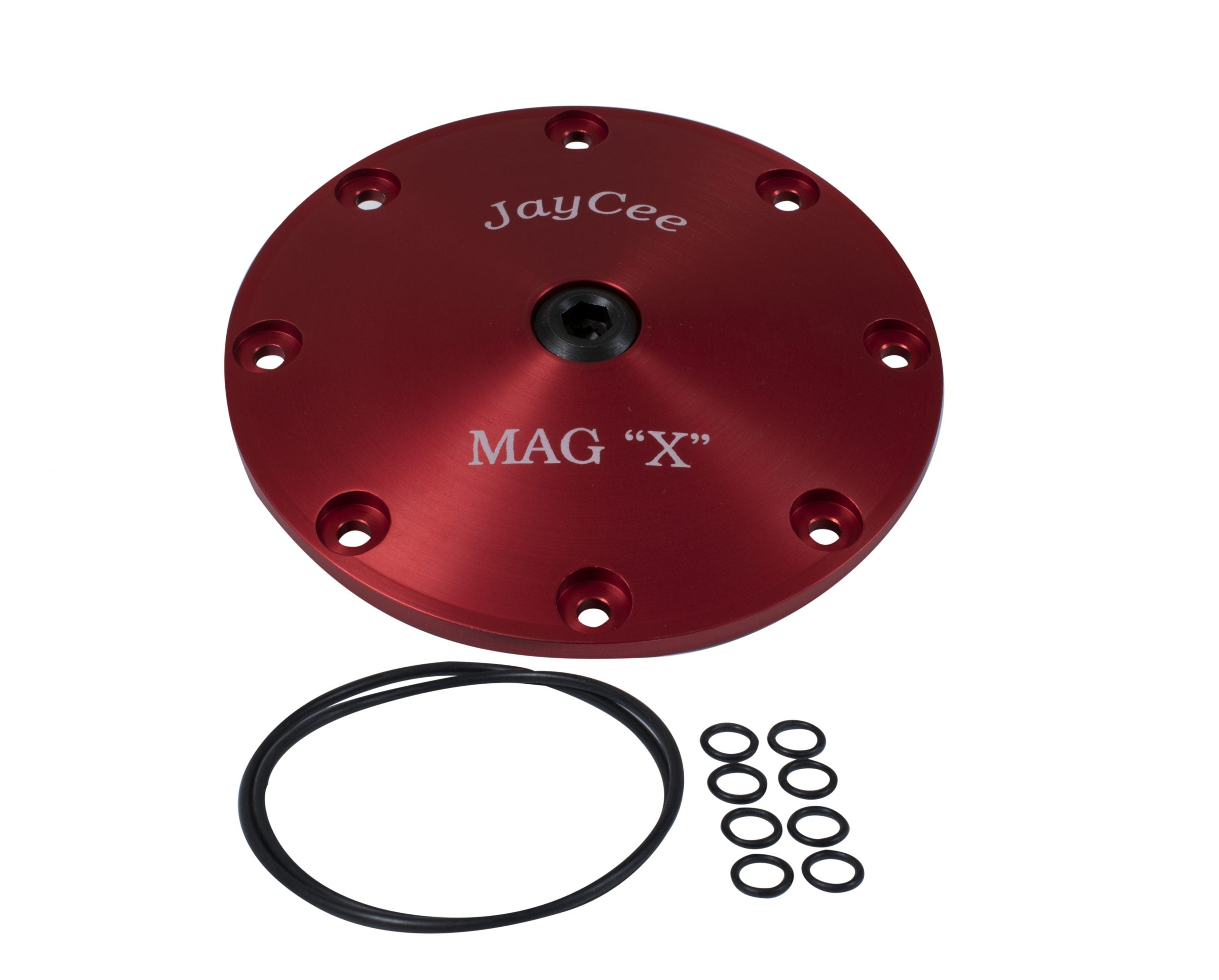 JayCee 8-Bolt Mag X-Plate, Red