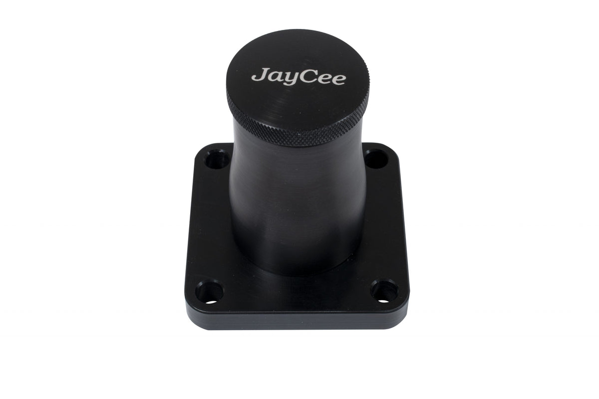 JayCee Billet Breather Stand, Black - Part #JC-2122-0 - CNC machined 6061-T6 aluminum, black anodized, for VW Type 1 air-cooled engines
