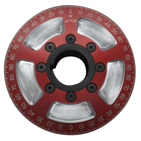 JayCee Billet 5-1/4" Street Pulley, Red Sand Seal