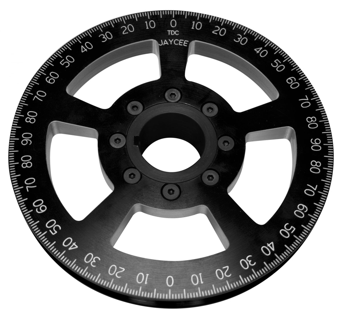 JayCee 5.25 inch Billet Drag Pulley Black JC-8621-0