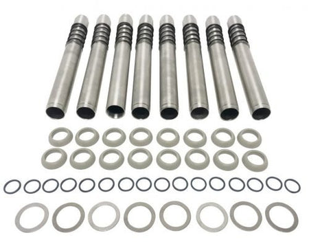 JayCee Leak Proof Pushrod Tubes, Silver Anodized 6061, close-up view (JC-9104-0)