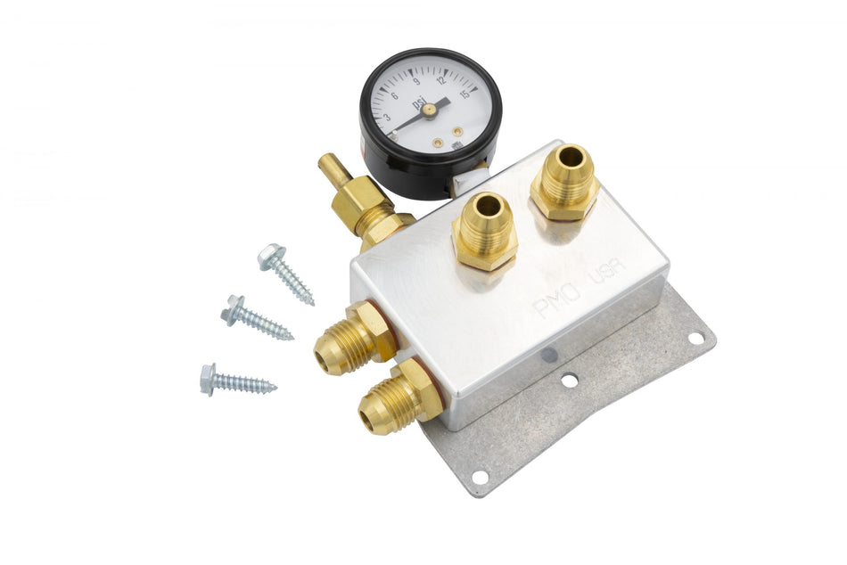 PMO fuel pressure control unit with AN-6 fittings for Porsche 911/930 — part PM-O404-0