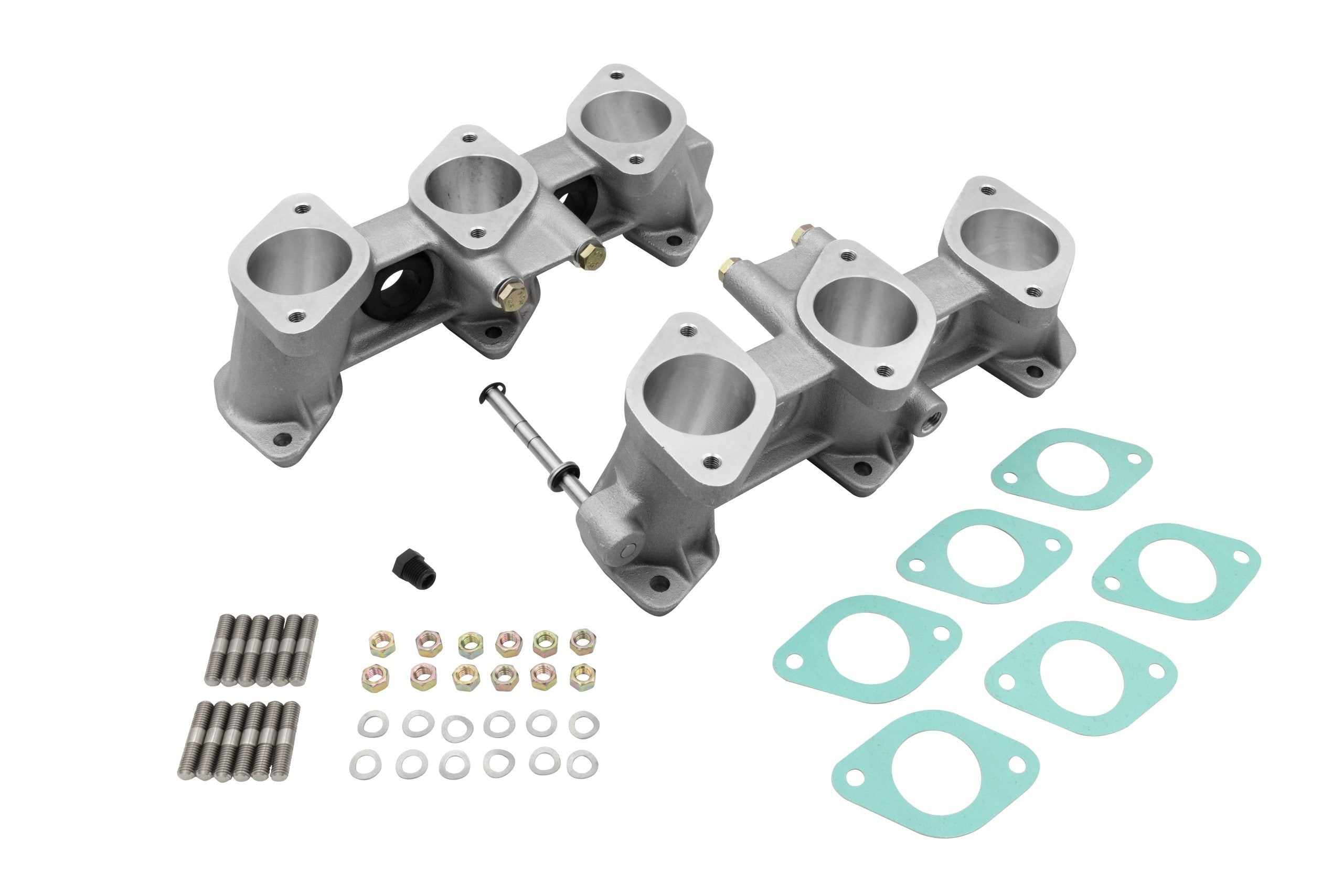 PMO Intake Manifold Set, CIS Injection 40x36mm, Standard Height (82mm), Raw Aluminum Finish for Porsche 911 (PM-O906-0)