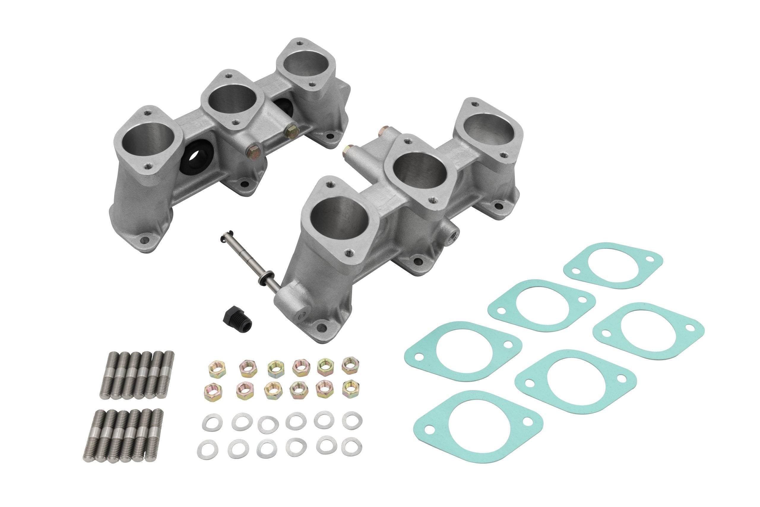 PMO Intake Manifold Set, CIS Injection 46x39mm, Tall Version (100mm), Raw Aluminum Finish for Porsche 911 (PM-O911-0)