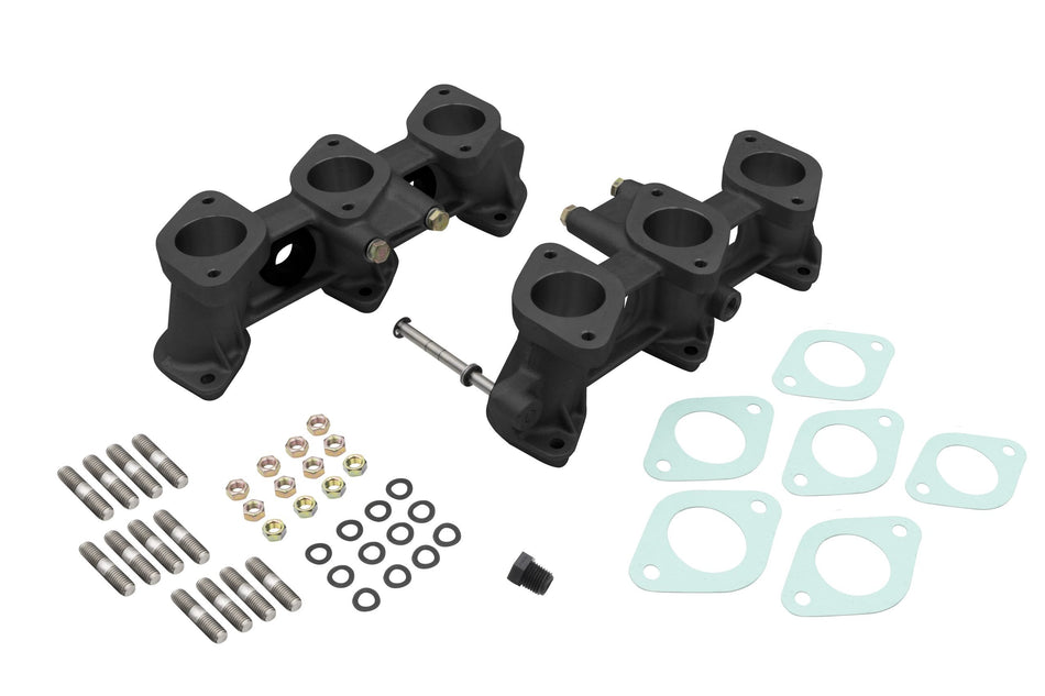 PMO Intake Manifold Set, Carbureted or MFI 40x32mm, Standard Height (82mm), Rennsport "R" Finish for Porsche 911 (PM-O971-0)