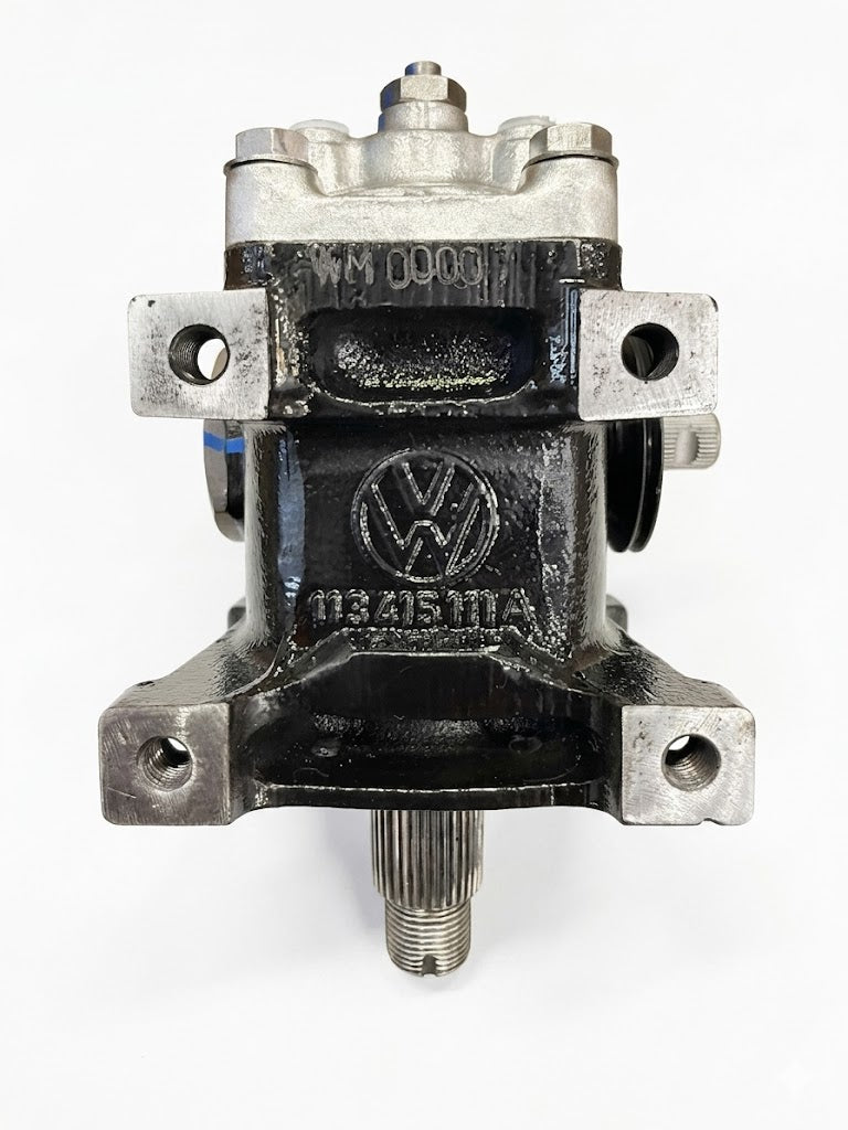 Rebuilt VW Super Beetle Steering Box, Genuine German OEM Worm & Roller - Type 1 1971-1979, alternate view