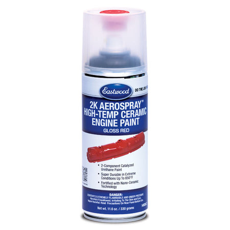 Eastwood 14926Z 2K High-Temp Ceramic Engine Paint Gloss Red