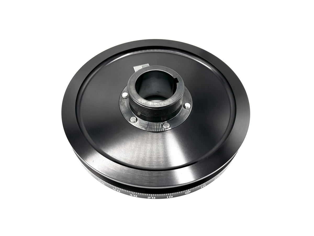 Sand seal 7-inch billet crank pulley, 6061 anodized, air-cooled VW Type 1, F2 Performance Supply