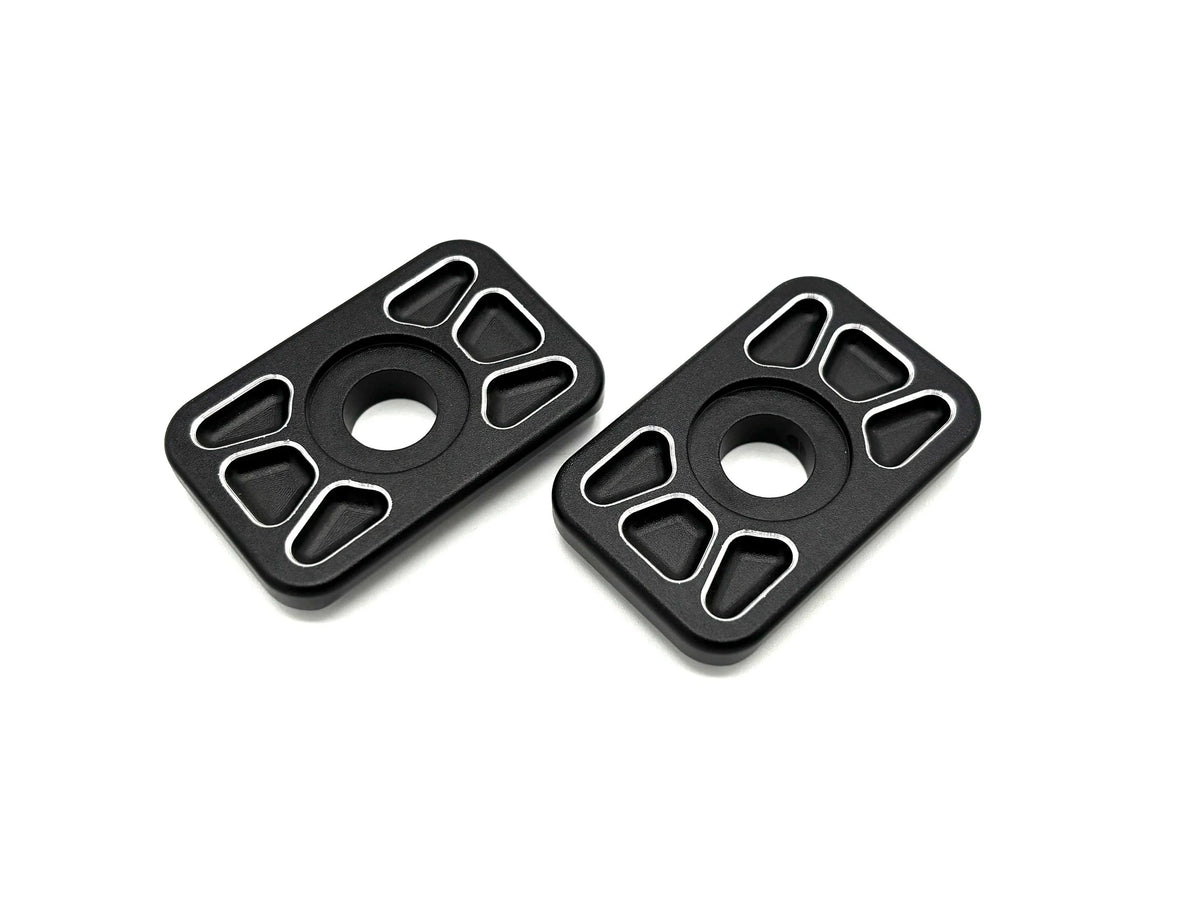 F2 Performance Supply billet body-to-beam mount washers, CNC 6061 set of 2, VW Beetle 1967 and older