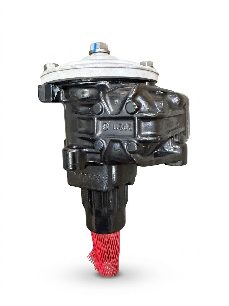 Rebuilt genuine German VW Late Bay Bus steering box, 1973-1979, refinished black housing