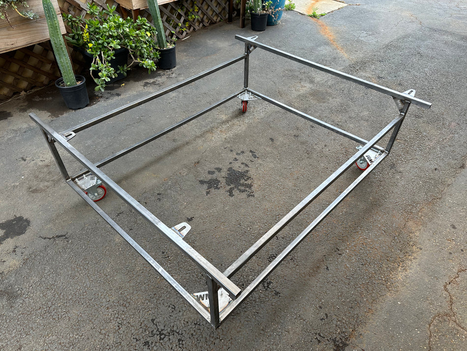 Rolling body cart kit for VW Beetle restoration — fully welded with locking casters