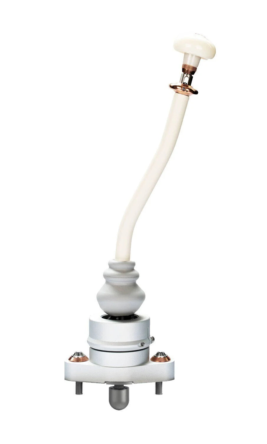 Vintage Speed Elizabeth 14 inch limited-run shifter with 18K gold-coated brass, ivory knob and CNC base for VW Beetle and Karmann Ghia
