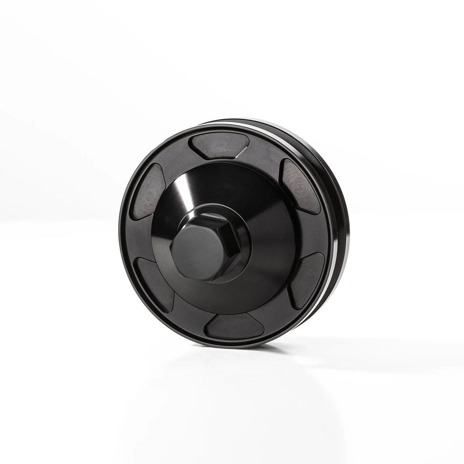 King Performance 3.6 inch billet alternator pulley, hard black anodized, for air-cooled VW Type 1