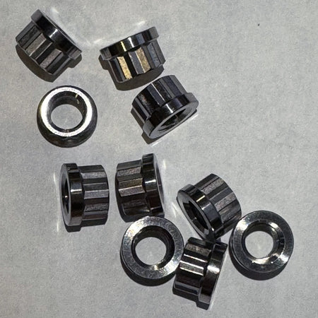 King Performance titanium 12-point nuts M8 x 1.25, Grade 5