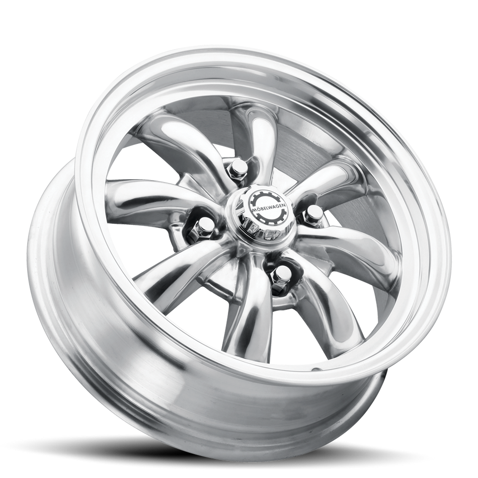 Mobelwagen 731 Blitz polished wheel laid flat, 15x5.5, 4x130