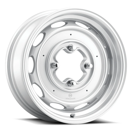 Mobelwagen 430 Interceptor wheel, satin silver with machined center, 15x5.5, 4x130 (MW-430S-55530-20)
