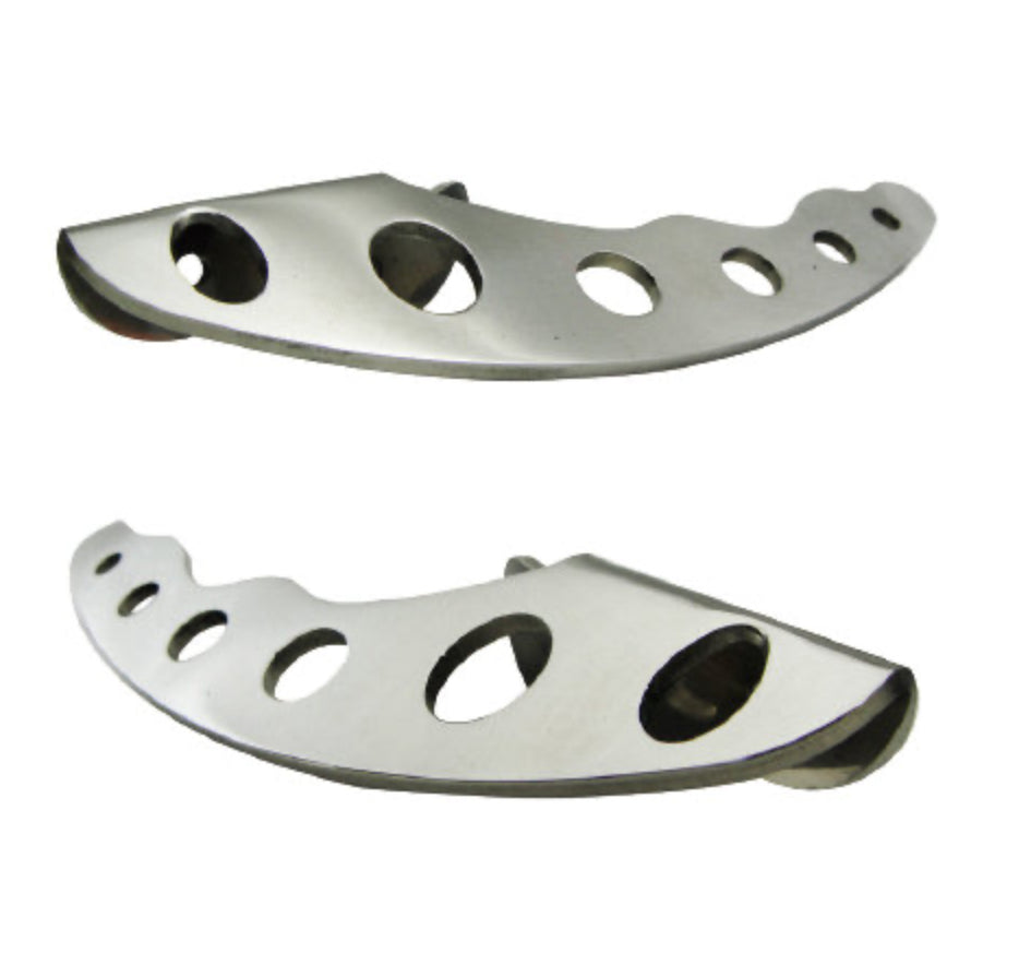 Polished stainless steel custom door puller for air-cooled VW Beetle, Bus, Karmann Ghia and Type 3