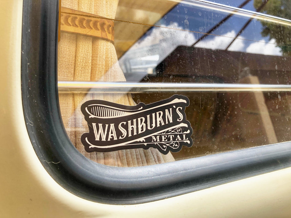 Washburn's Metal Retro Die Cut — detail view