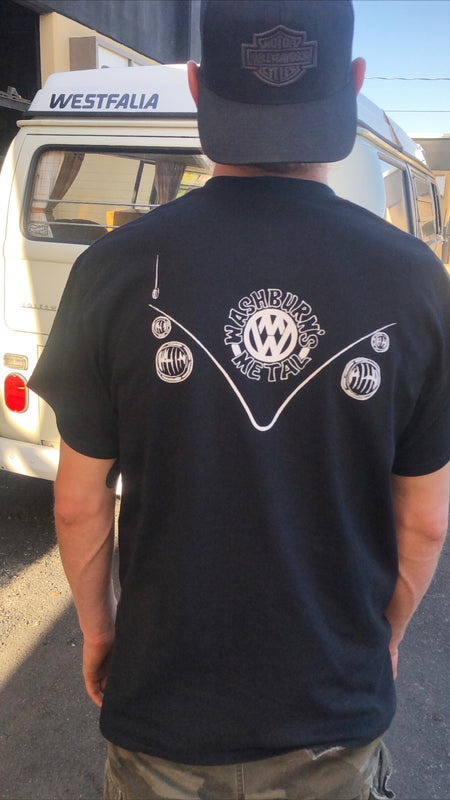 Washburn's Metal Skeleton Pocket Short Sleeve Shirts — detail view
