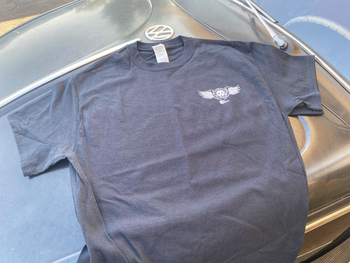 Washburn's Metal Winged Logo Short Sleeve Cotton — detail view