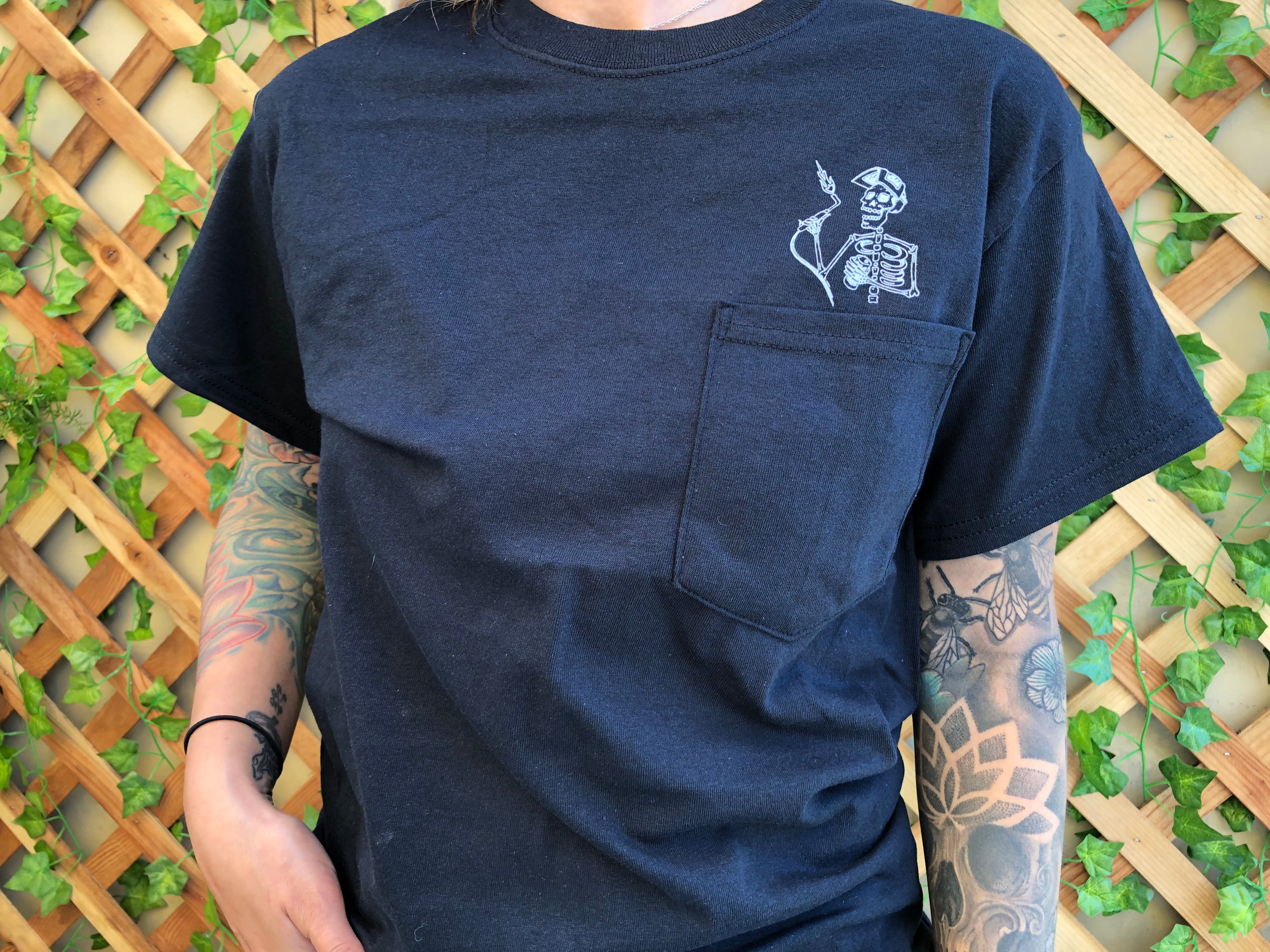 Washburn's Metal Skeleton Pocket Short Sleeve Shirts — installed view