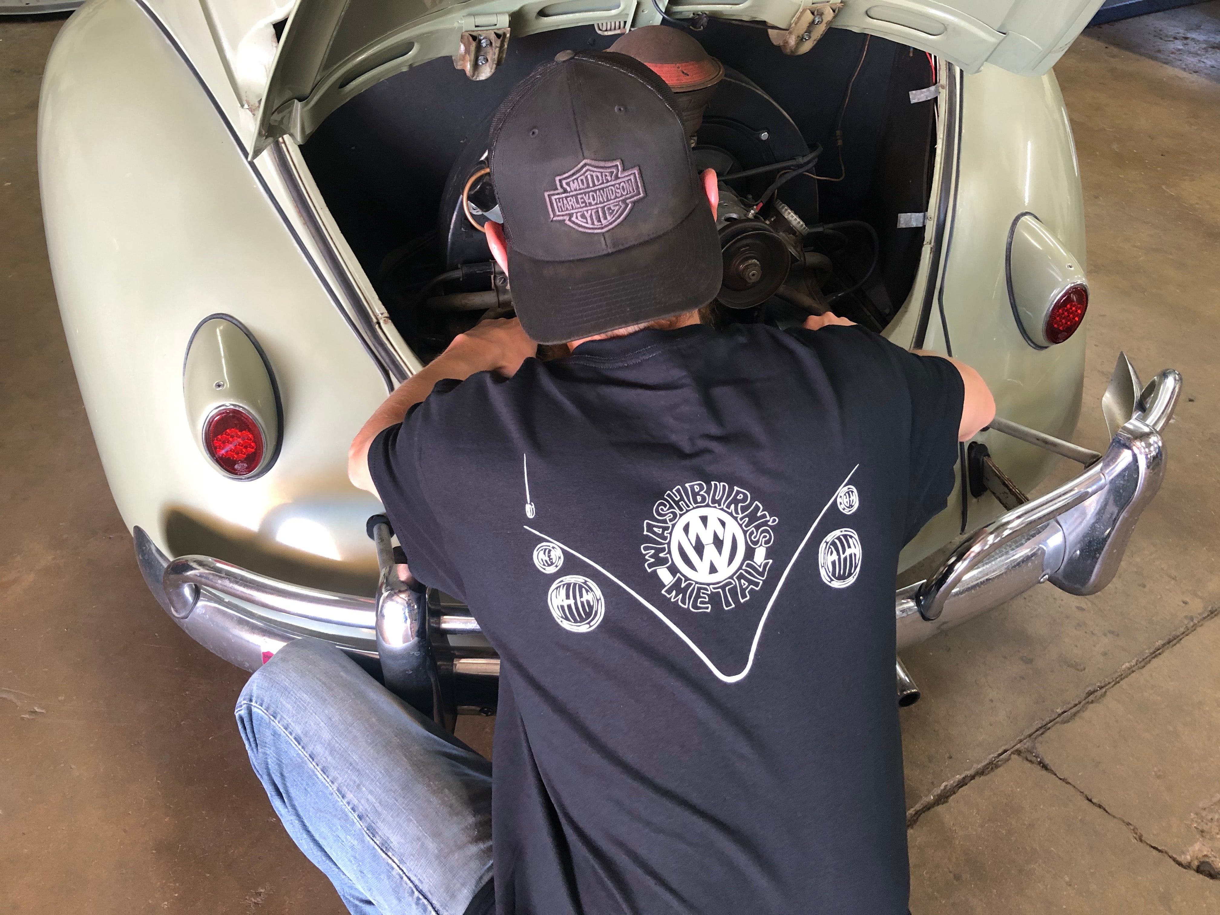 Washburn's Metal Skeleton Pocket Short Sleeve Shirts — alternate angle